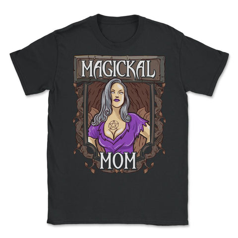 Magical Mom Funny Occult Vintage Halloween Unisex T-Shirt - Black