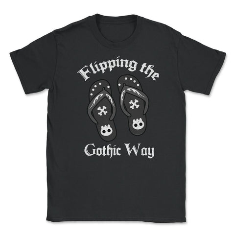 Flipping the Gothic Way Goth Flip Flops Punk Grunge product Unisex - Black