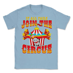 If All Fails Join the Circus Funny Elephant and Tent Gift print - Light Blue