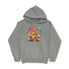 Easter Fox with Bunny Ears Cute & Hilarious Gift product Hoodie - Grey Heather