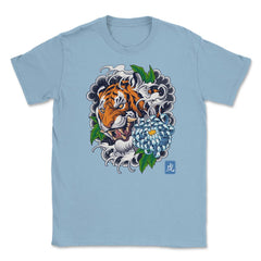 Year of the Tiger Retro Vintage Tattoo Style Art graphic Unisex - Light Blue