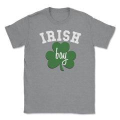 Irish Boy Saint Patricks Day Celebration Unisex T-Shirt - Grey Heather