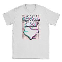 Hacked Heart Computer Geek Valentine Unisex T-Shirt - White