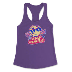 Stay Single Funny Anti-Valentines Day Smiley Icon product Women's - Purple