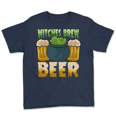 Halloween Witches Brew Beer Costume Design product Youth Tee - Navy