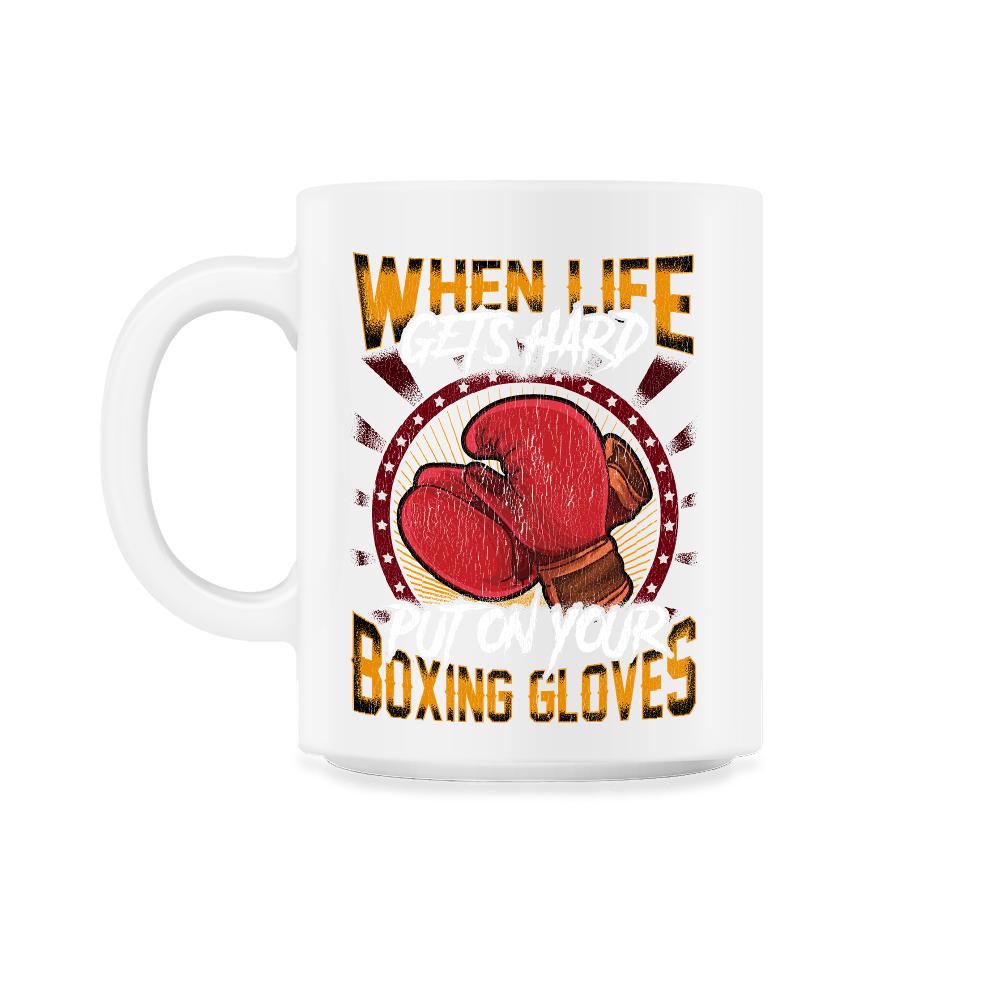 Boxing Gloves Boxing Sport Letting off Steam Design graphic - 11oz Mug - White