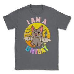 I am a Unibat Halloween Funny Unicorn Bat Gift Unisex T-Shirt - Smoke Grey