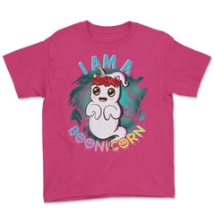 I am a Boonicorn Funny Unicorn Ghost Halloween Youth Tee - Heliconia
