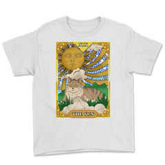 The Sun Cat Arcana Tarot Card Mystical Wiccan design Youth Tee - White