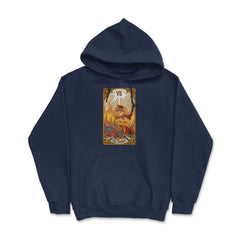 The Chariot Cat Arcana Tarot Card Mystical Wiccan product Hoodie - Navy