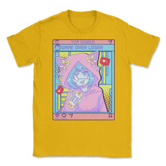 Kawaii Pastel Goth Girl Anime Gamer Game Over Loser graphic Unisex - Gold
