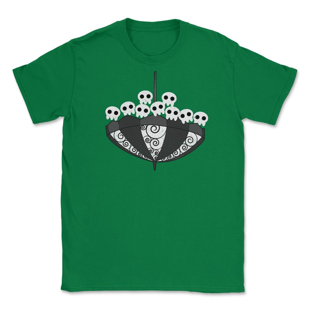 Upside-Down Gothic Umbrella & Skulls Goth Punk Grunge Cute design - Green