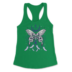 Butterfly Dreamcatcher Boho Mystical Esoteric Art print Women's - Kelly Green