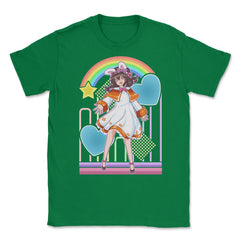 Lolita Fashion Themed Bunny Girl Anime Design print Unisex T-Shirt - Green