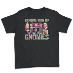 Hanging With My Gnomies Cute Kawaii Anime Gnomes product Youth Tee - Black