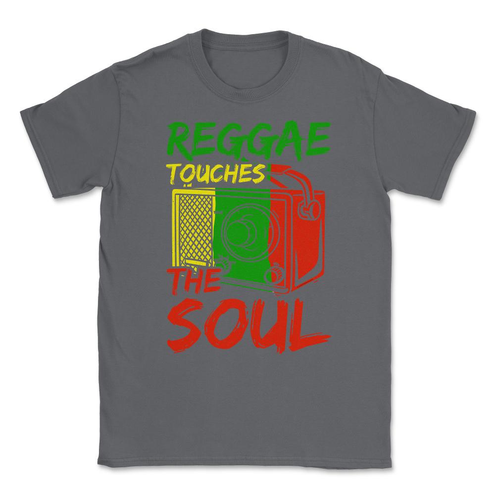 Reggae Touches The Soul Reggae & Rasta Music Lover graphic Unisex - Smoke Grey