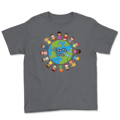 Happy Earth Day Children Around the World Gift for Earth Day print - Smoke Grey