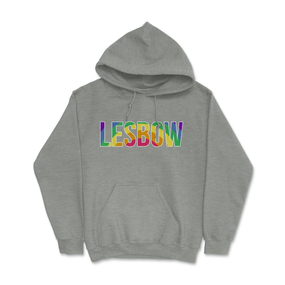 Lesbow Rainbow Word Gay Pride Month 2 t-shirt Shirt Tee Gift Hoodie - Grey Heather
