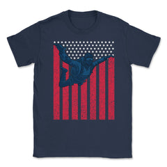 Patriotic Skydiver US American Flag Grunge Distressed graphic Unisex - Navy