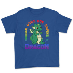 Gay Pride Kawaii Dragon Gender Equality Funny Gift product Youth Tee - Royal Blue