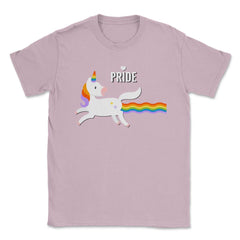 Rainbow Unicorn Gay Pride Month t-shirt Shirt Tee Gift Unisex T-Shirt - Light Pink