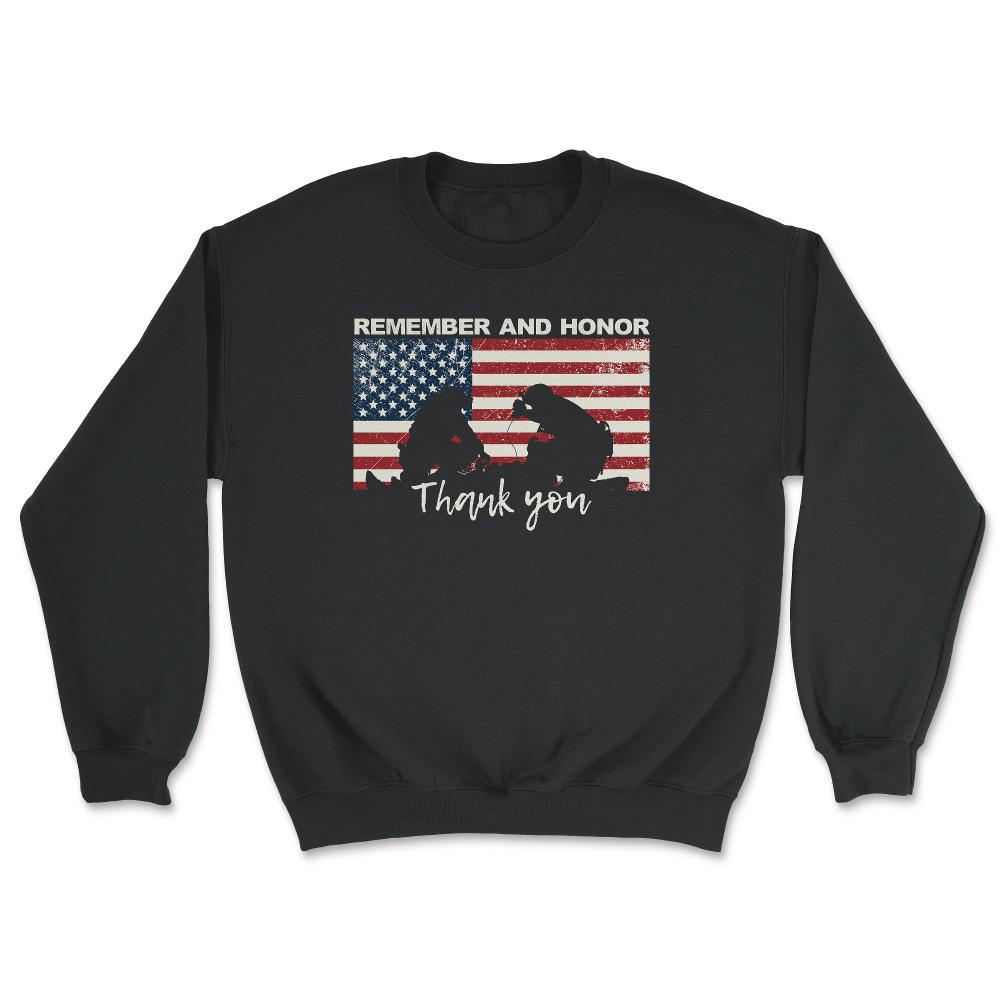 Remember& Honor Thank You First Responders Patriotic Tribute product - Unisex Sweatshirt - Black