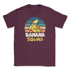 Banana Squad Lovers Funny Banana Fruit Lover Cute graphic Unisex - Maroon