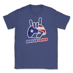 Puerto Rico Flag Boricua Gamer Fun Humor T-Shirt Tee Shirt Gift - Purple
