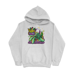 Mardi Gras Turtle with beads & mask Funny Gift product Hoodie - White