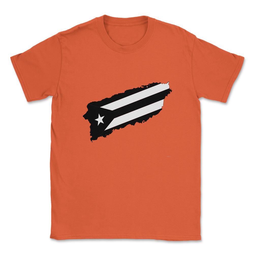 Puerto Rico Black Flag Resiste Boricua by ASJ product Unisex T-Shirt - Orange