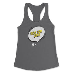 Woo Hoo Girl with a Comic Thought Balloon Graphic graphic Women's - Dark Grey