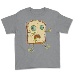 Zombie Bread Funny Halloween Character Trick'Treat Youth Tee - Grey Heather