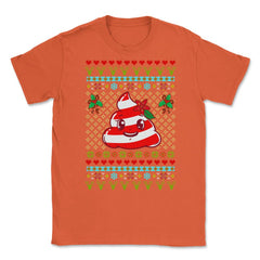 Poop Ugly Christmas Sweater Funny Humor Unisex T-Shirt - Orange