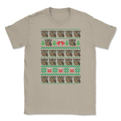 Owl-gly XMAS T-Shirt Owl Cute Funny Humor Tee Gift Unisex T-Shirt - Cream