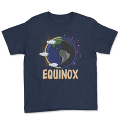 March Equinox on Earth Day & Night Cool Gift print Youth Tee - Navy