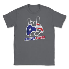 Puerto Rico Flag Boricua Gamer Fun Humor T-Shirt Tee Shirt Gift - Smoke Grey