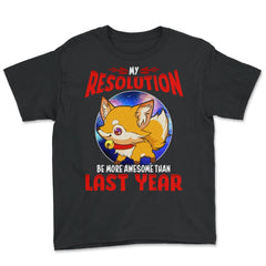 New Years Resolution Fox Funny Holiday product - Youth Tee - Black