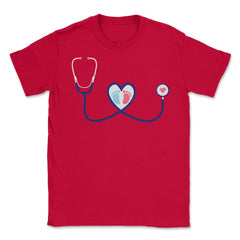 Funny Stethoscope NICU Nurse Labor And Delivery Nurse RN print Unisex - Red