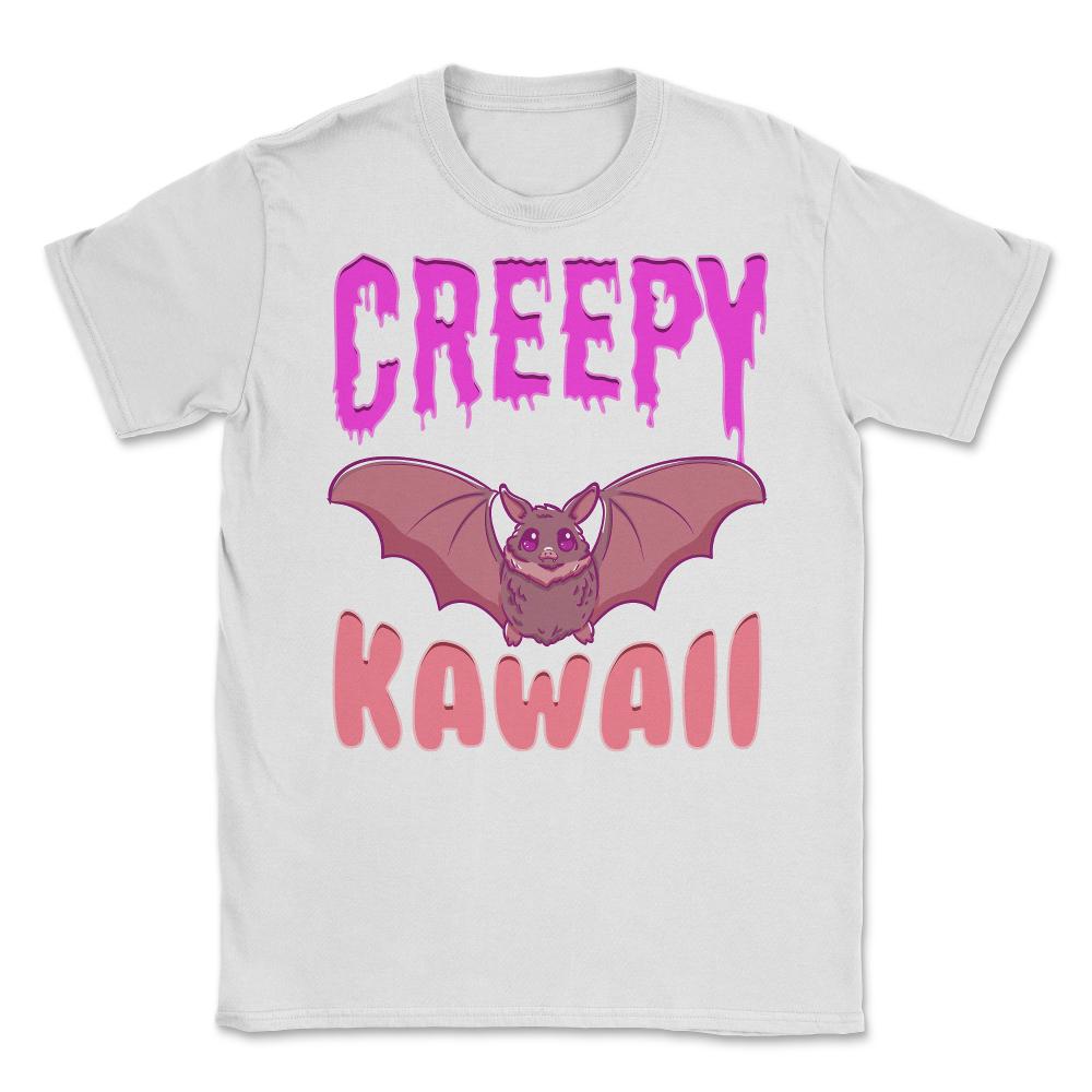 Halloween Creepy and Kawaii Cute Bat-Character Gif Unisex T-Shirt - White