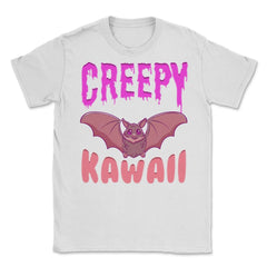 Halloween Creepy and Kawaii Cute Bat-Character Gif Unisex T-Shirt - White