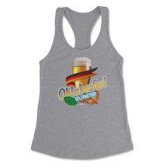 Oktoberfest Celebration Shirt Beer Glass Gift Tee Women's Racerback - Heather Grey