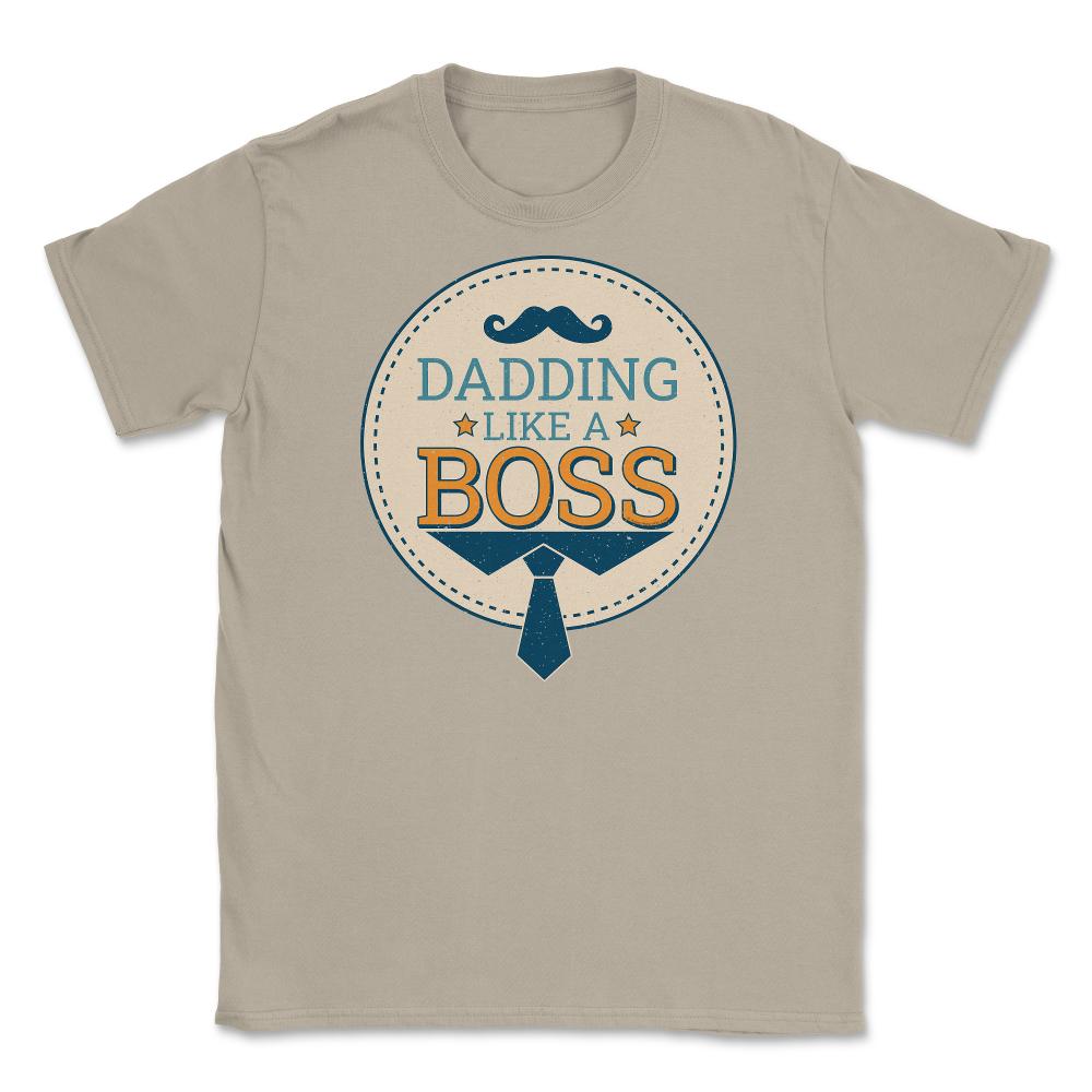Dadding like a Boss Funny Colorful Text Quote & Grunge print Unisex - Cream