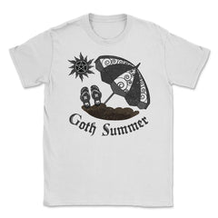 Gothic Summer Umbrella Sun & Flip Flops Goth Punk Grunge product - White