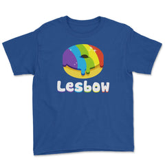 Lesbow Rainbow Donut Gay Pride Month t-shirt Shirt Tee Gift Youth Tee - Royal Blue