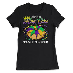 Mardi Gras Official King Cake Taste Tester Funny Gift graphic - Women's Tee - Black
