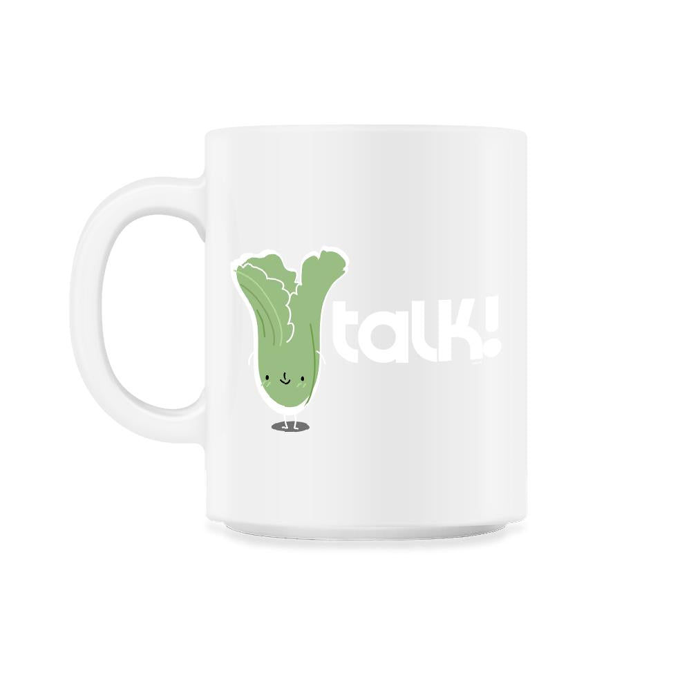 Lettuce talk! Funny Humor print Pun product Tee Gift - 11oz Mug - White