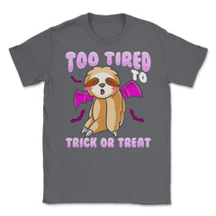Trick or Treat Sloth Cute Halloween Funny Unisex T-Shirt - Smoke Grey