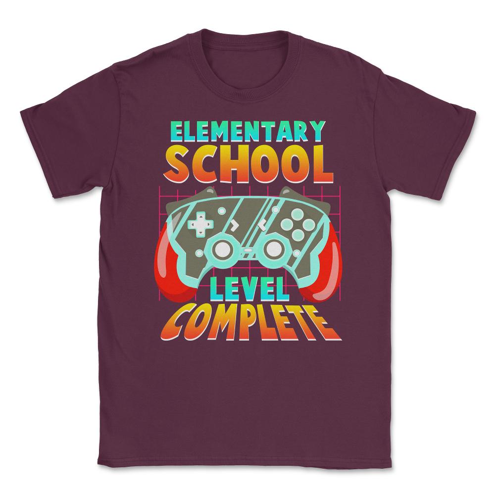 Elementary Level Complete Video Game Controller Graduate print Unisex - Maroon