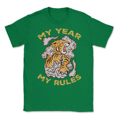 My Year My Rules Retro Vintage Year of the Tiger Meme Quote design - Green