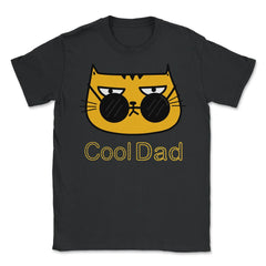 Cool Dad Hipster Cat Humor T-Shirt Tee Gift Unisex T-Shirt - Black
